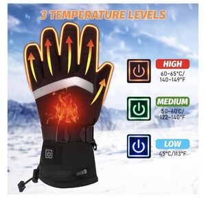 Heated Motorcycle Gloves, 5000mAh Rechargeable Heated Gloves for Men & Women.
